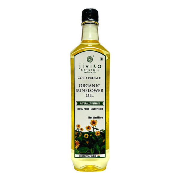 Jivika Naturals Cold Pressed Organic Sunflower Oil - Distacart