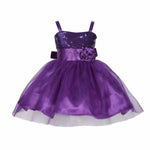 Thumbnail for Asmaani Baby Girl's Purple Satin Knee Length Frock (AS-DRESS_22146) - Distacart