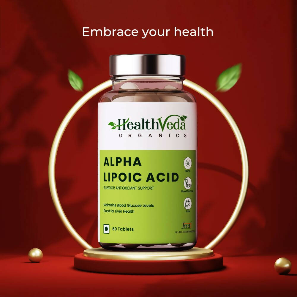 Health Veda Organics Alpha Lipoic Acid Veg Tablets - Distacart