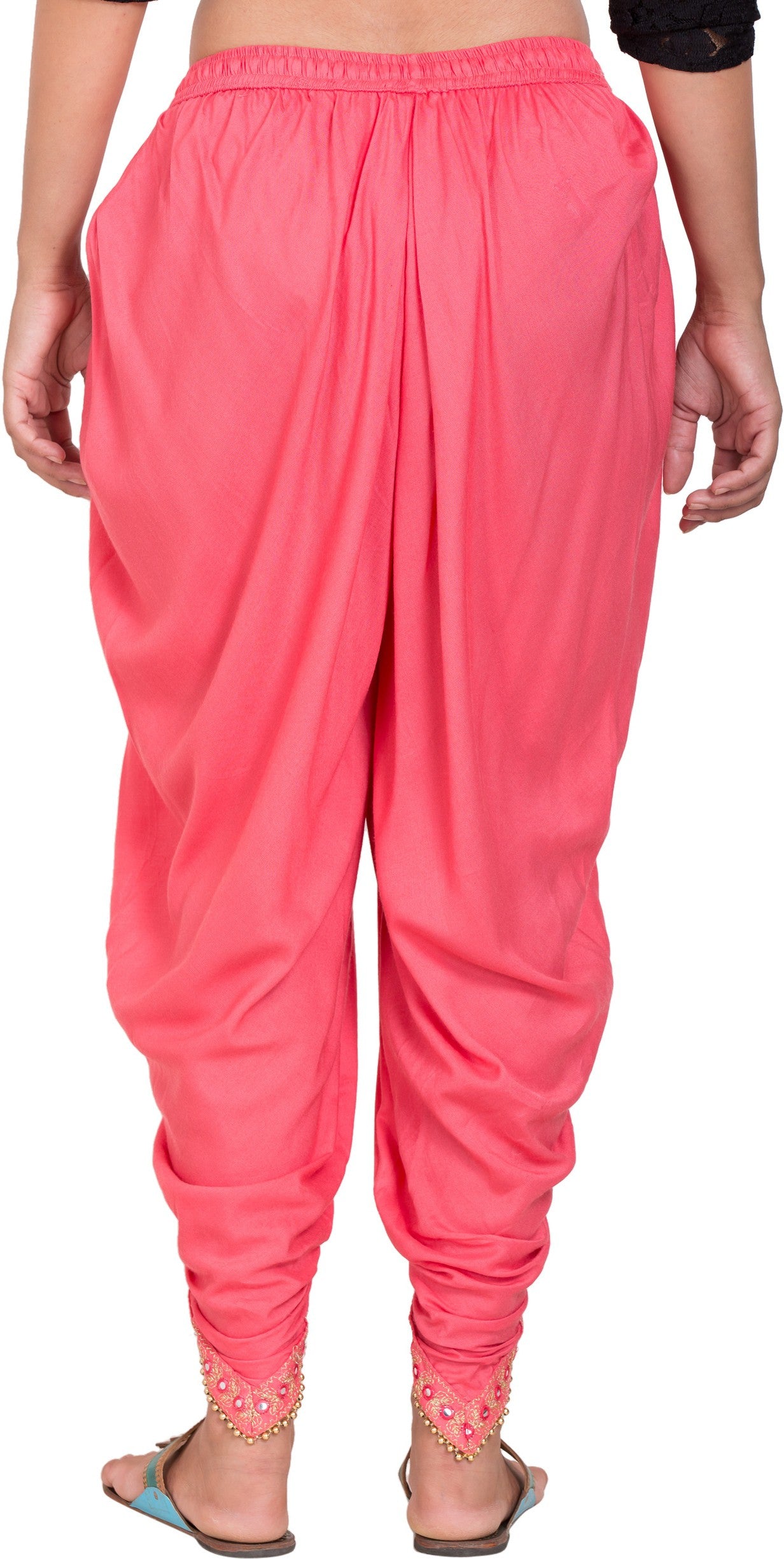 PAVONINE Gajri Color Embellished Beetel Rayon Fabric Patiala For Women & Girls - Distacart