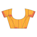 Thumbnail for Desh Bidesh Woven Handloom Pure Cotton Saree (Yellow) - Distacart