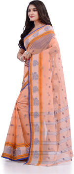 Thumbnail for Desh Bidesh Woven Handloom Pure Cotton Saree (Beige) - Distacart
