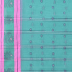 Thumbnail for Desh Bidesh Woven Handloom Pure Cotton Saree (Light Blue) - Distacart