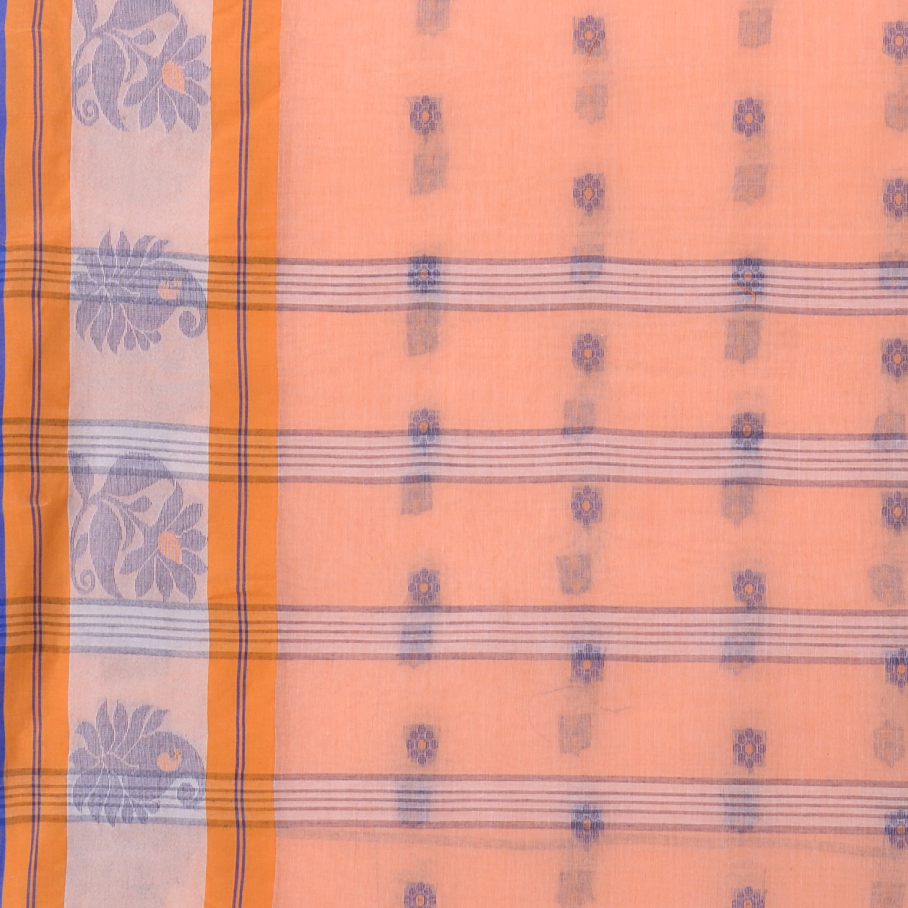 Desh Bidesh Woven Handloom Pure Cotton Saree (Beige) - Distacart