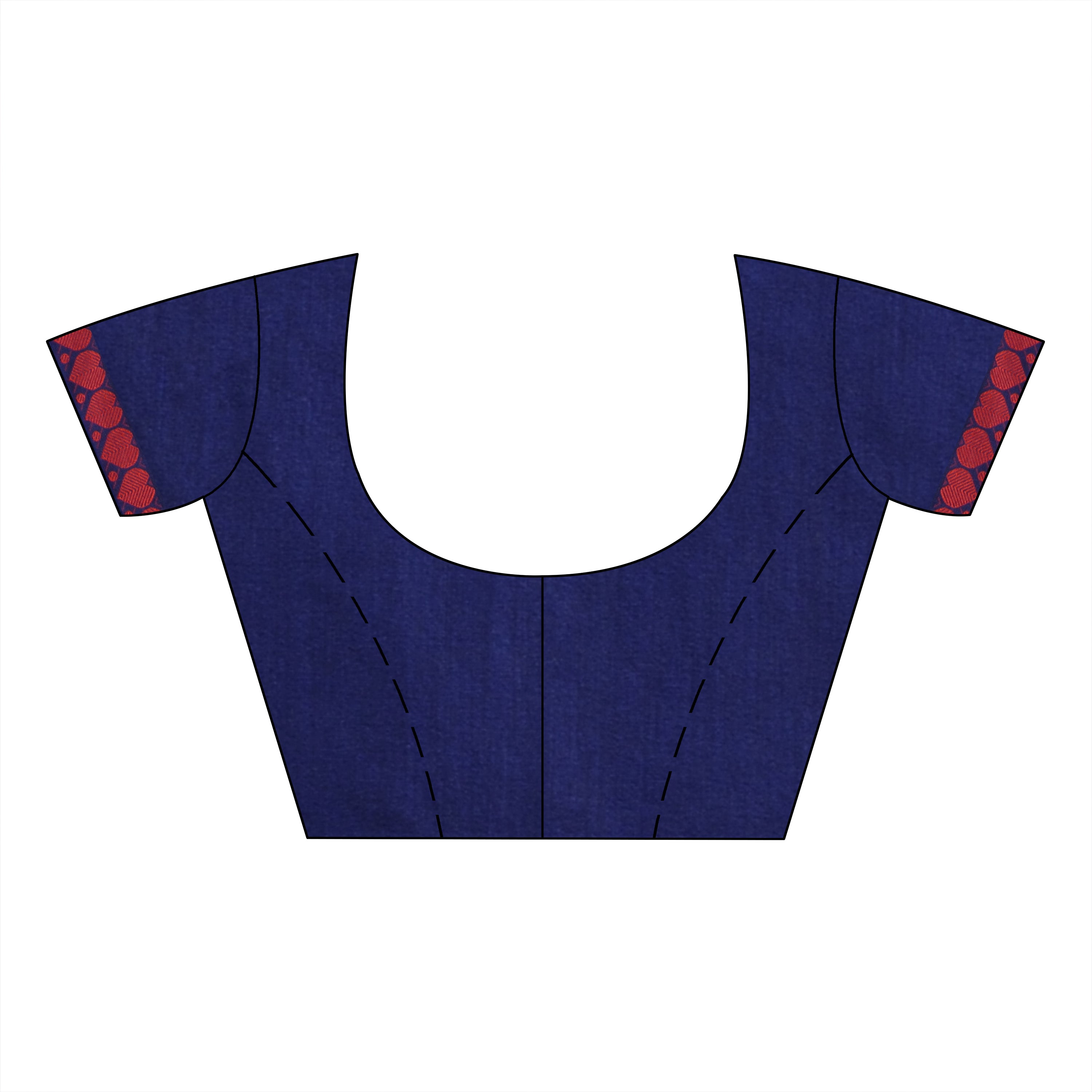 Desh Bidesh Woven Handloom Pure Cotton Saree (Dark Blue) - Distacart