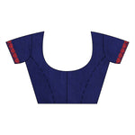 Thumbnail for Desh Bidesh Woven Handloom Pure Cotton Saree (Dark Blue) - Distacart