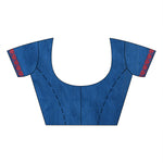 Thumbnail for Desh Bidesh Woven Handloom Pure Cotton Saree (Blue) - Distacart