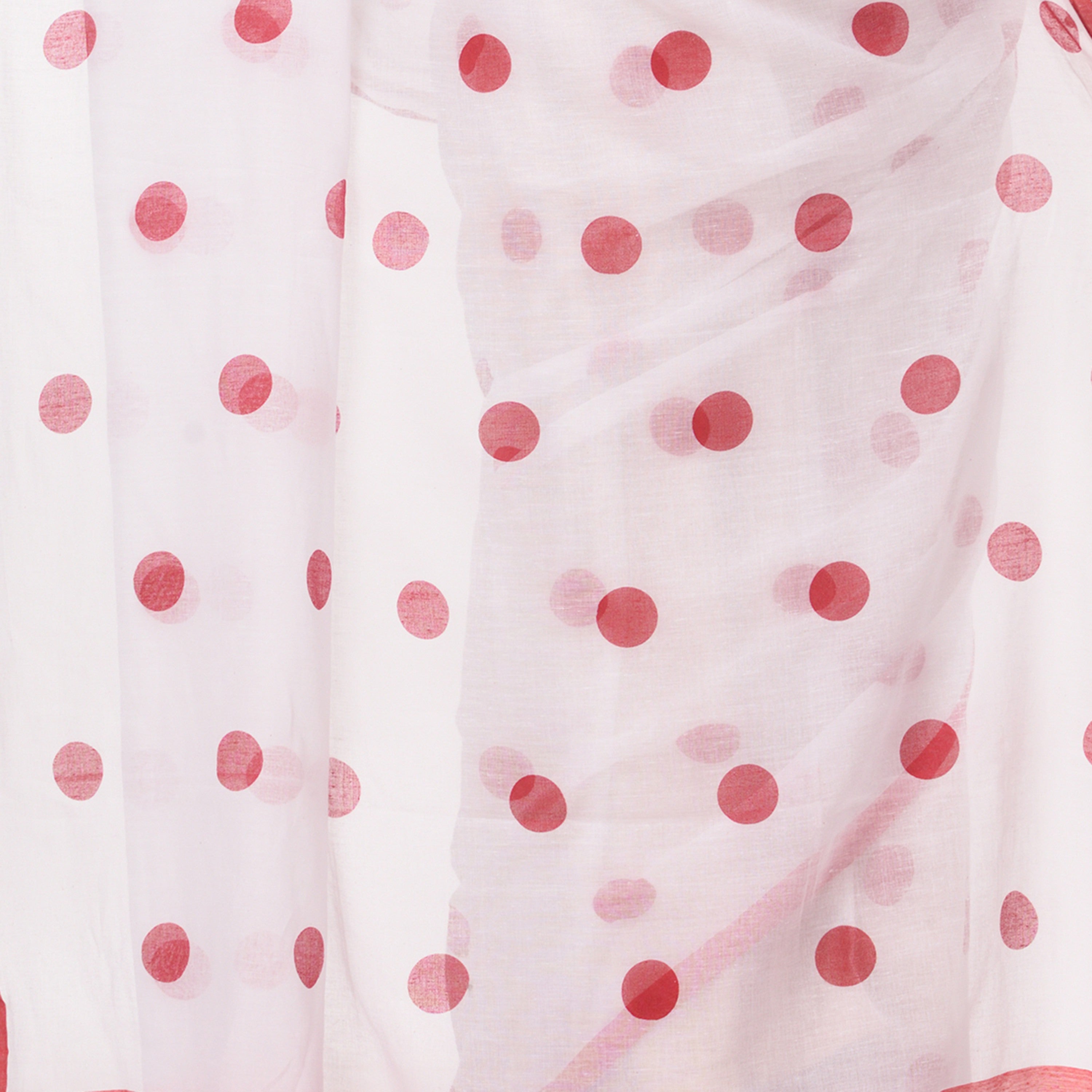 Desh Bidesh Woven Handloom Handloom Pure Cotton Saree (Red, White) - Distacart