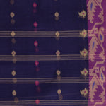 Thumbnail for Desh Bidesh Woven Handloom Pure Cotton Saree (Blue) - Distacart