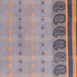 Thumbnail for Desh Bidesh Woven Handloom Pure Cotton Saree (Grey) - Distacart
