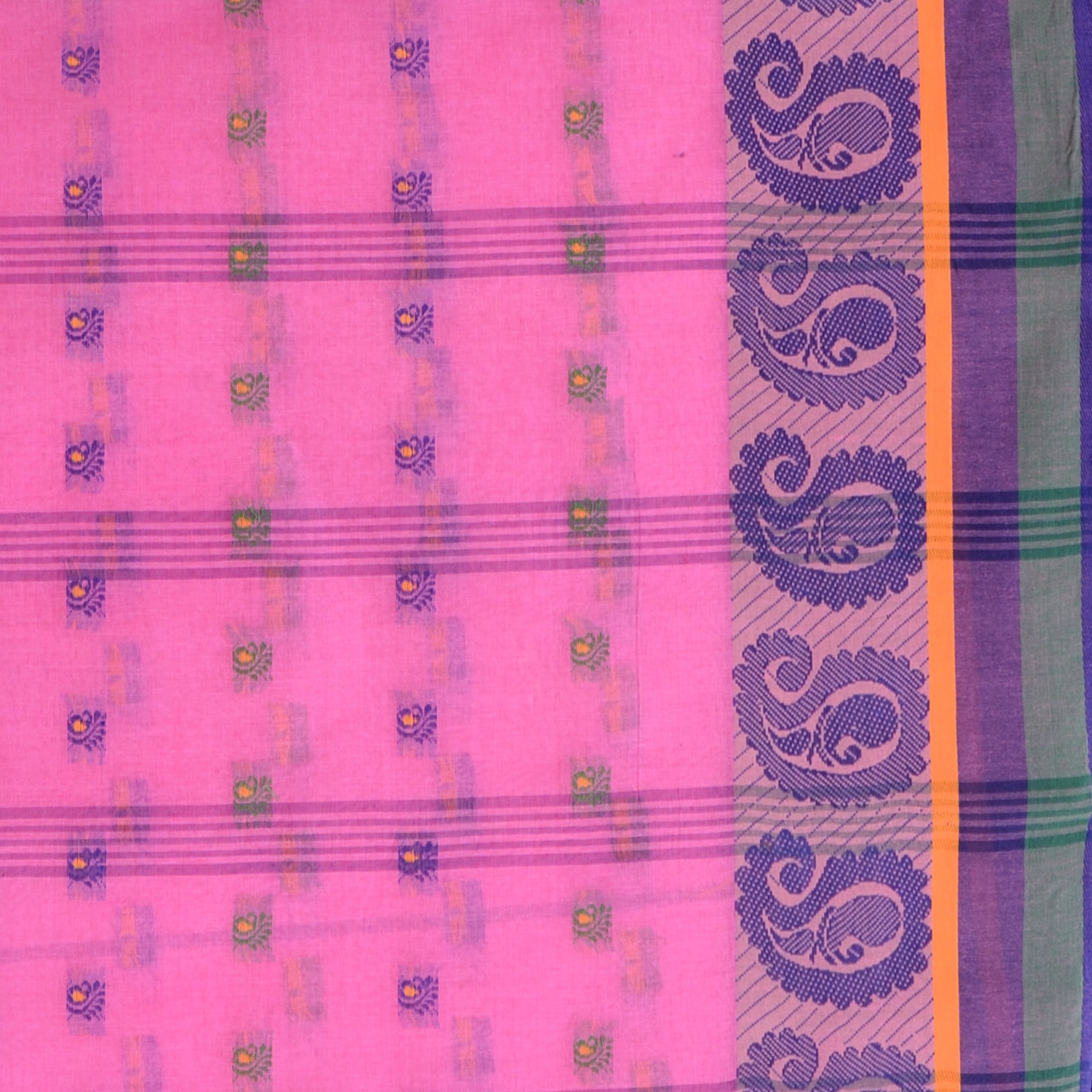 Desh Bidesh Woven Handloom Pure Cotton Saree (Pink) - Distacart