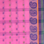 Thumbnail for Desh Bidesh Woven Handloom Pure Cotton Saree (Pink) - Distacart