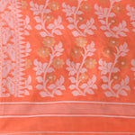 Thumbnail for Desh Bidesh Woven Handloom Pure Cotton Saree (Orange) - Distacart