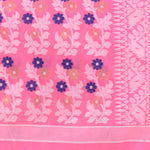 Thumbnail for Desh Bidesh Woven Handloom Pure Cotton Saree (Pink) - Distacart