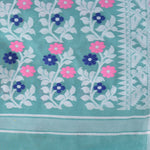 Thumbnail for Desh Bidesh Woven Handloom Pure Cotton Saree (Light Blue) - Distacart