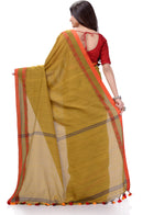 Thumbnail for Desh Bidesh Woven Handloom Handloom Pure Cotton Saree (Green) - Distacart