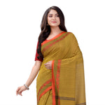 Thumbnail for Desh Bidesh Woven Handloom Handloom Pure Cotton Saree (Green) - Distacart
