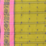 Thumbnail for Desh Bidesh Woven Handloom Pure Cotton Saree (Light Green) - Distacart