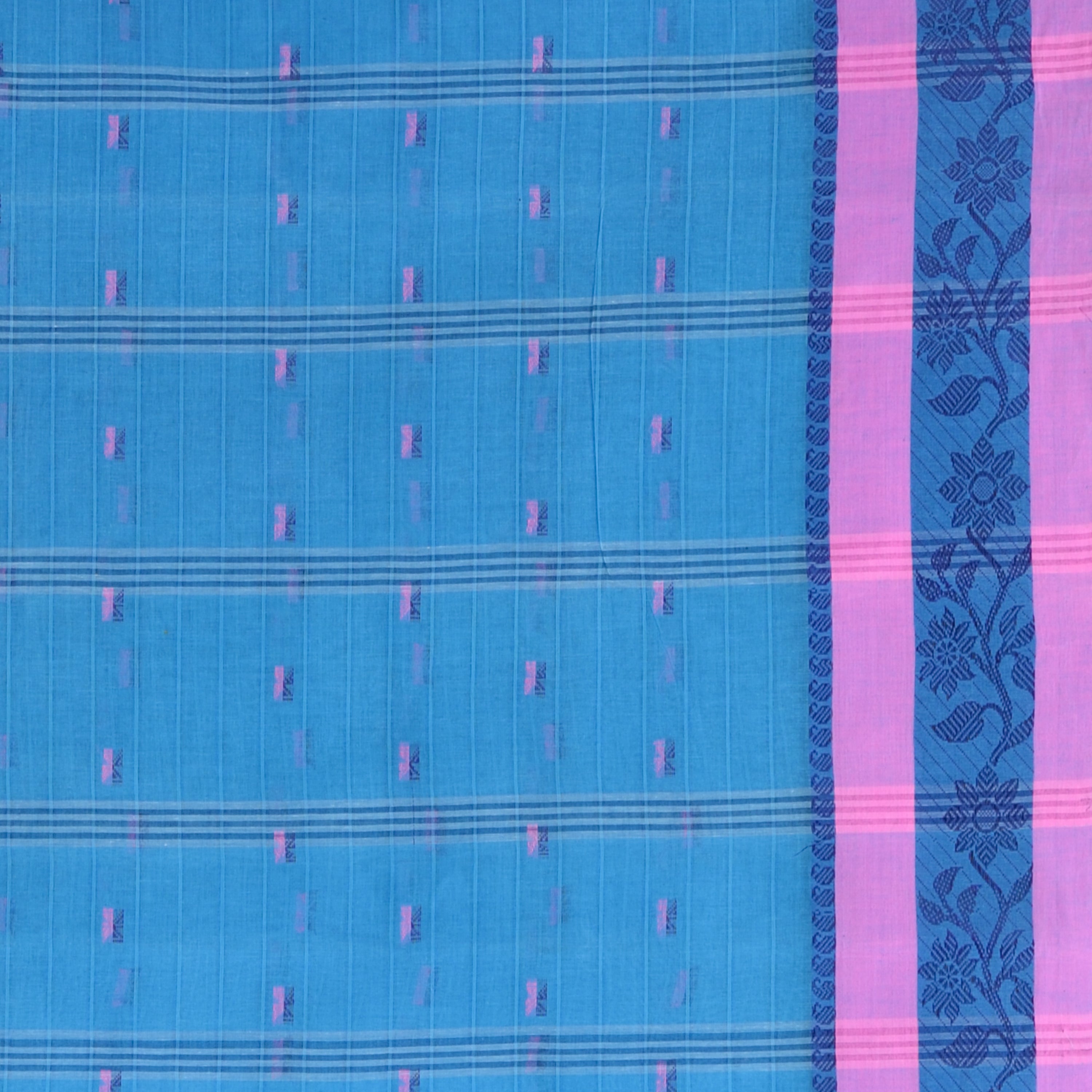Desh Bidesh Woven Handloom Pure Cotton Saree (Pink) - Distacart