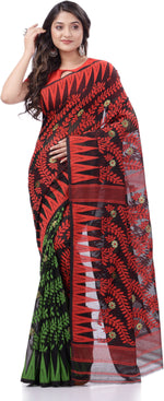 Thumbnail for Desh Bidesh Woven Handloom Cotton Silk Saree (Green) - Distacart