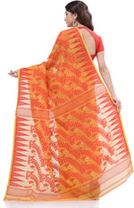 Thumbnail for Desh Bidesh Woven Handloom Cotton Silk Saree (Yellow) - Distacart