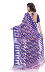 Thumbnail for Desh Bidesh Woven Handloom Cotton Silk Saree (Pink) - Distacart