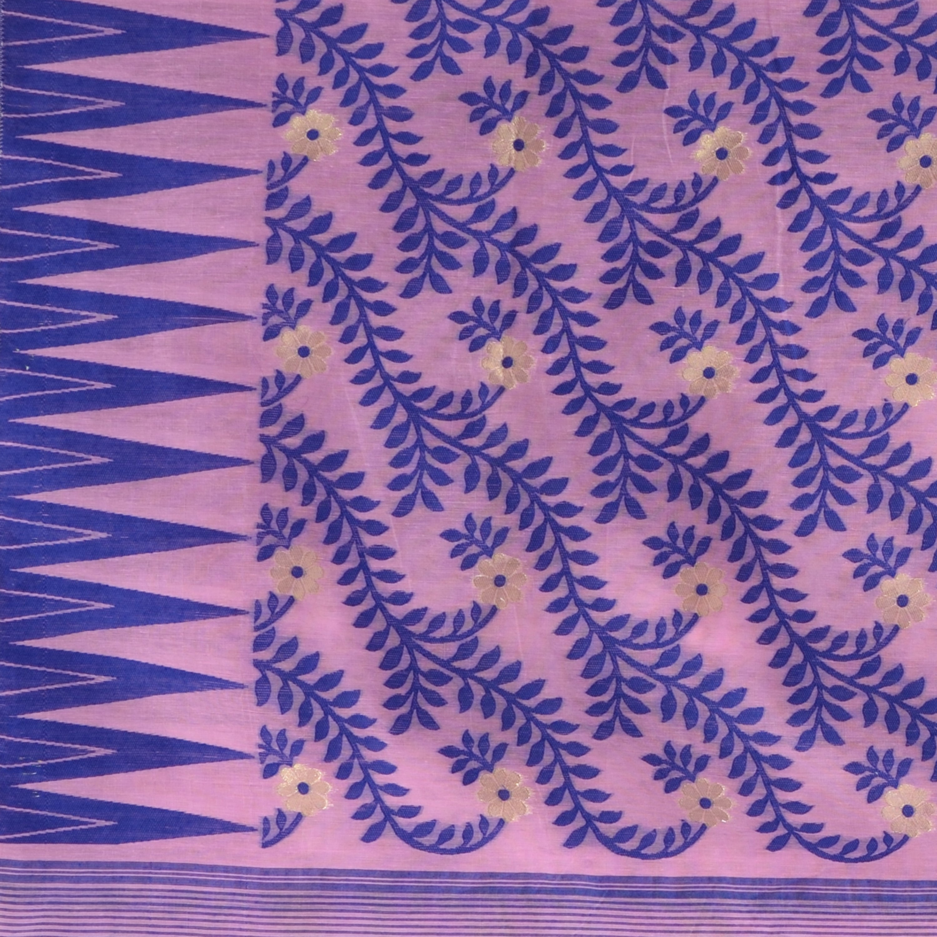 Desh Bidesh Woven Handloom Cotton Silk Saree (Pink) - Distacart