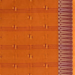 Thumbnail for Desh Bidesh Woven Handloom Pure Cotton Saree (Orange) - Distacart