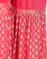 Thumbnail for PAVONINE Gajri Color 3-Panels Sequence Printed Flared Sharara For Women & Girls - Distacart