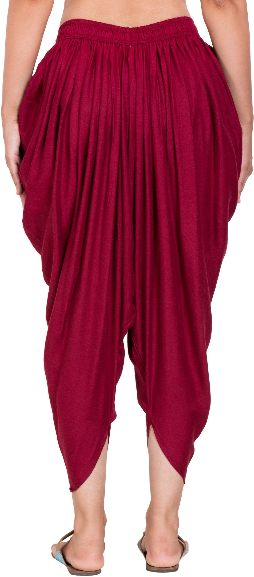 PAVONINE Maroon Color Solid Beetel Rayon Fabric Patiala For Women & Girls - Distacart