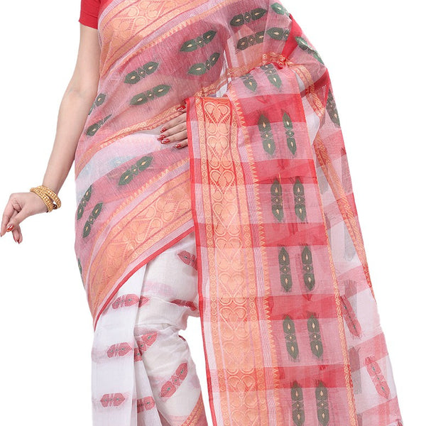 Desh Bidesh Woven Handloom Pure Cotton Saree (Multicolor) - Distacart