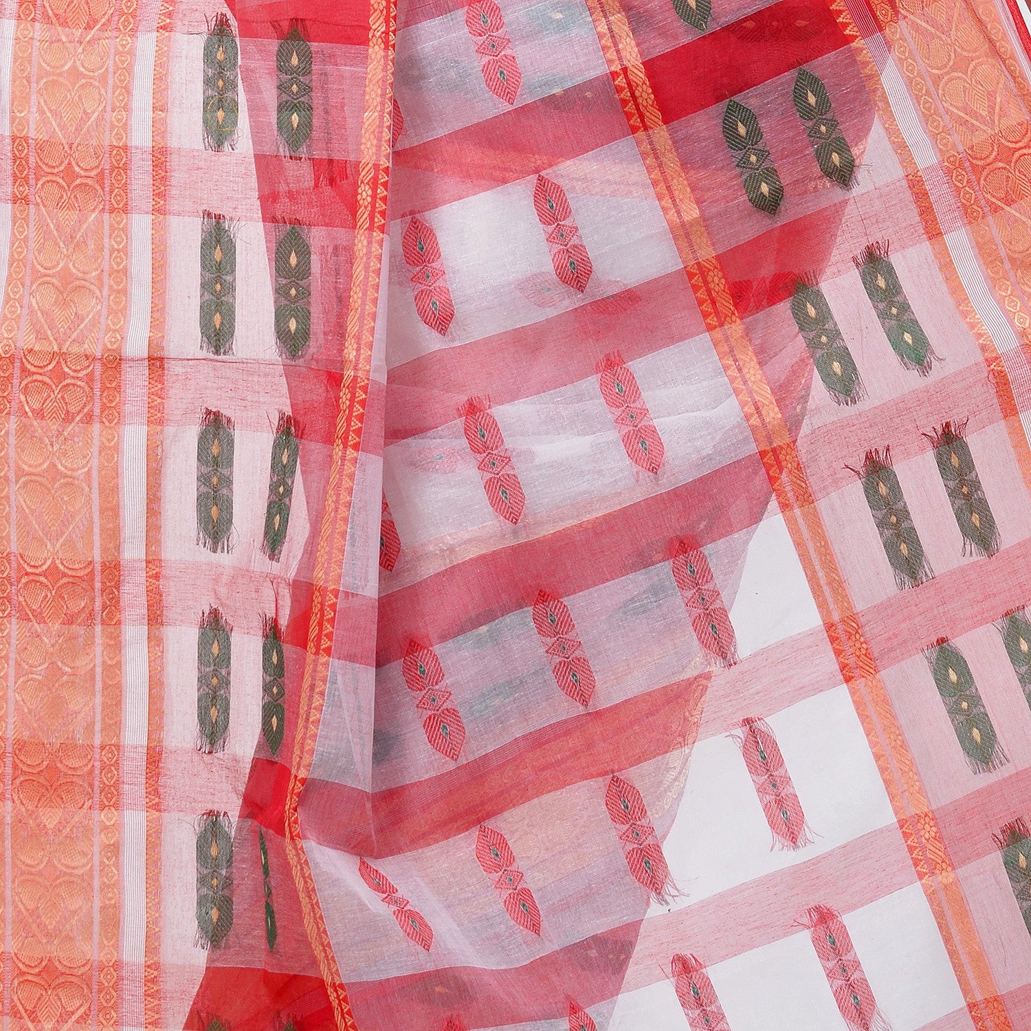 Desh Bidesh Woven Handloom Pure Cotton Saree (Multicolor) - Distacart