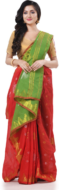 Thumbnail for Desh Bidesh Woven Handloom Cotton Silk Saree (Light Green) - Distacart