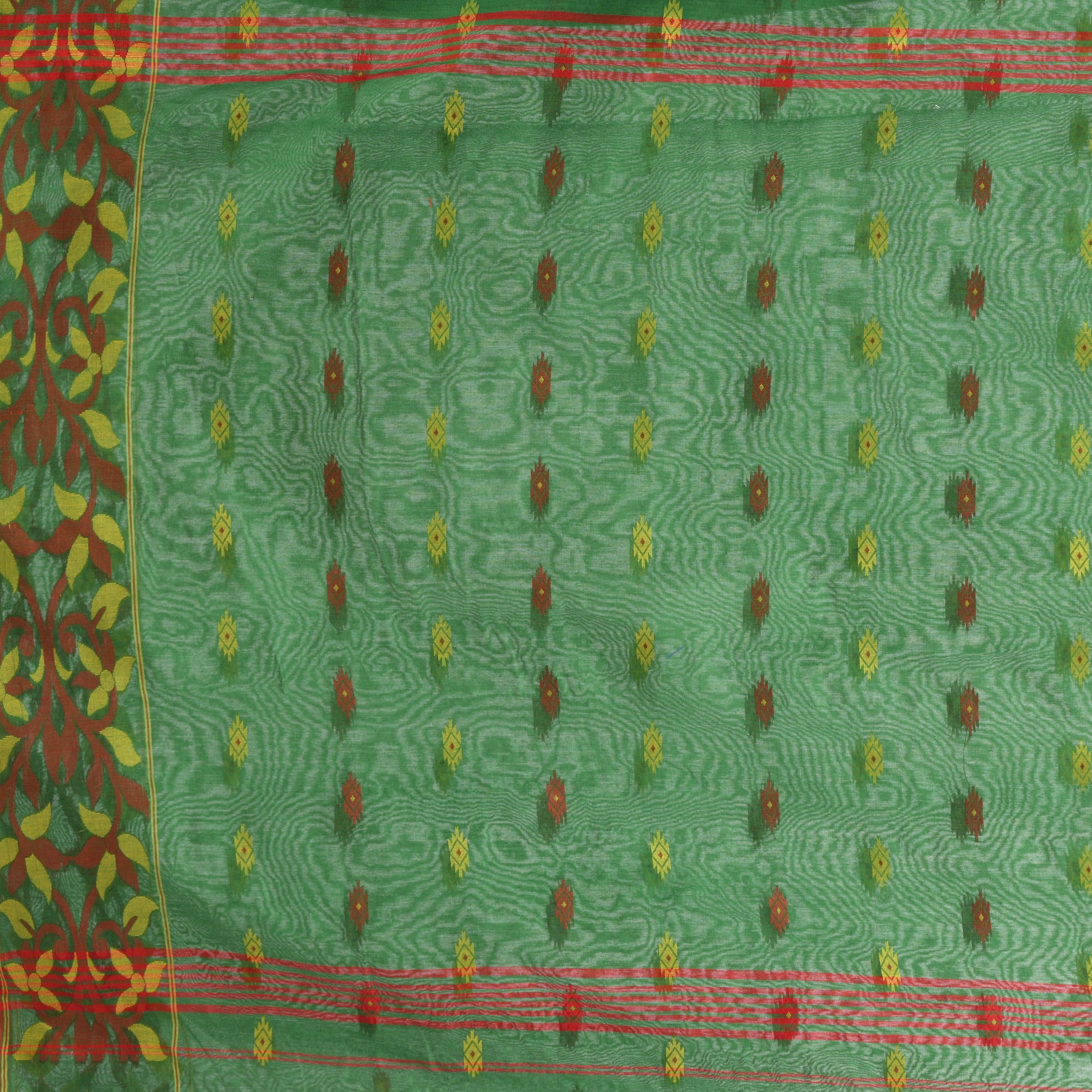 Desh Bidesh Woven Handloom Cotton Silk Saree (Green) - Distacart