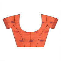 Thumbnail for Desh Bidesh Woven Handloom Cotton Silk Saree (Orange) - Distacart