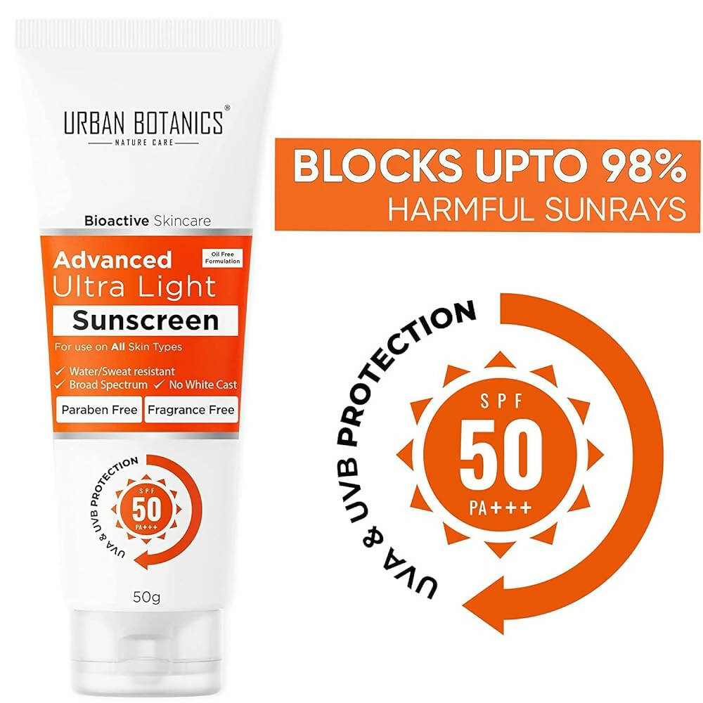 Urban Botanics Advance Ultra Light Sunscreen SPF 50 - Distacart