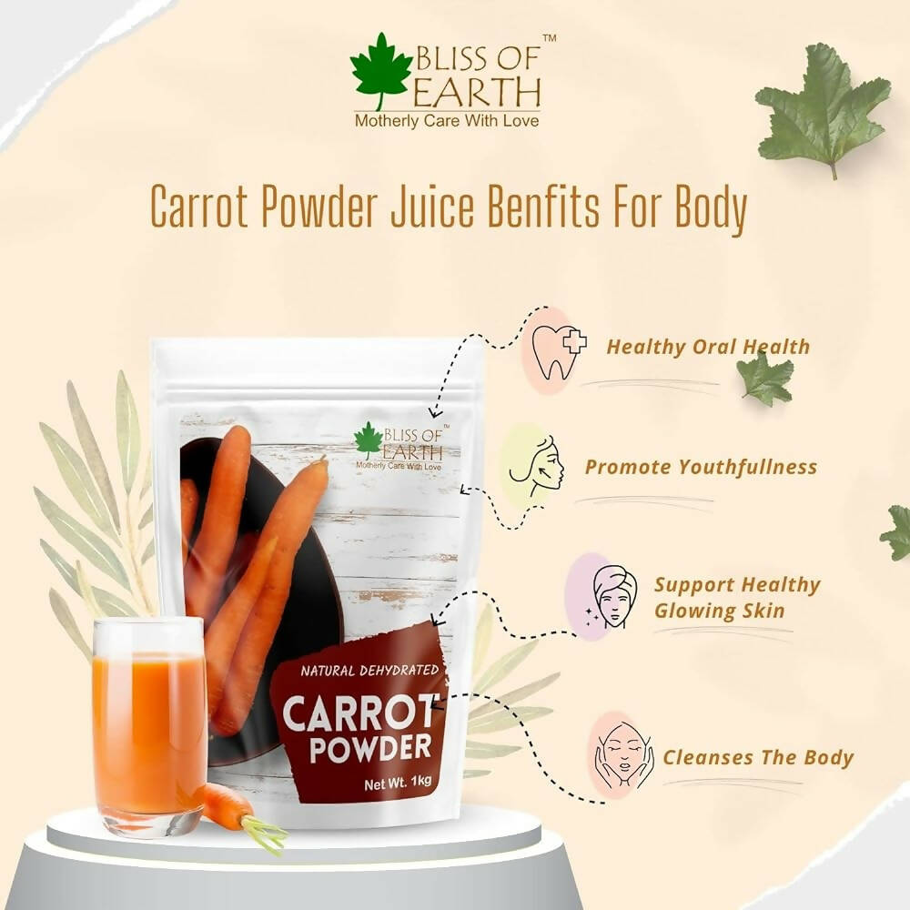 Bliss of Earth Natural Dehydrated Carrot Powder - Distacart