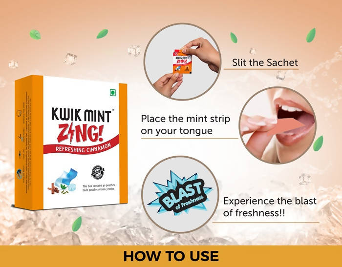 Kwik Mint Zing Refreshing Cinnamon Sugar Free Mouth Freshener How To Use