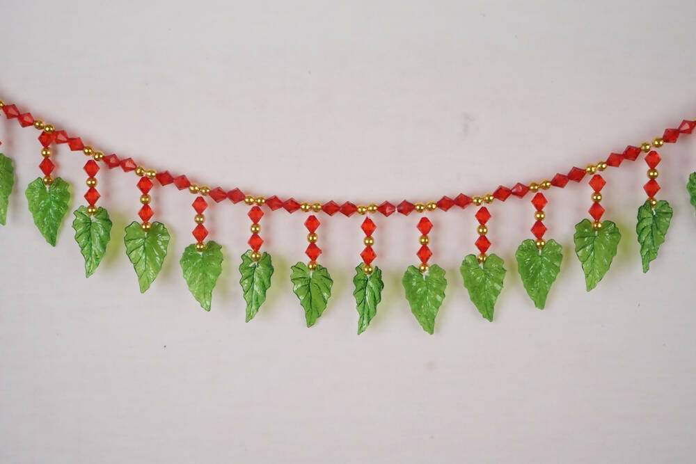 Kundan HandiKrafts Green Leaf Red Beats Thoranna - Distacart