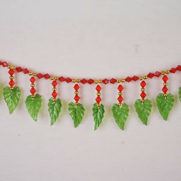 Kundan HandiKrafts Green Leaf Red Beats Thoranna - Distacart