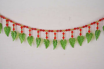 Kundan HandiKrafts Green Leaf Red Beats Thoranna - Distacart