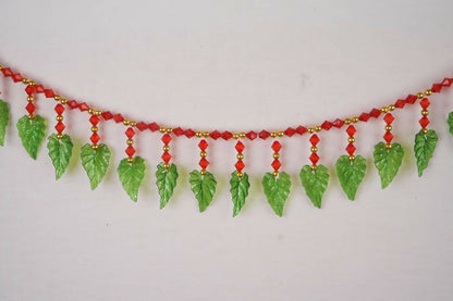 Kundan HandiKrafts Green Leaf Red Beats Thoranna - Distacart