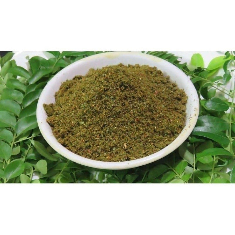 Curry Leaves spicy powder/ Karivepaku kaaram (With Garlic) 