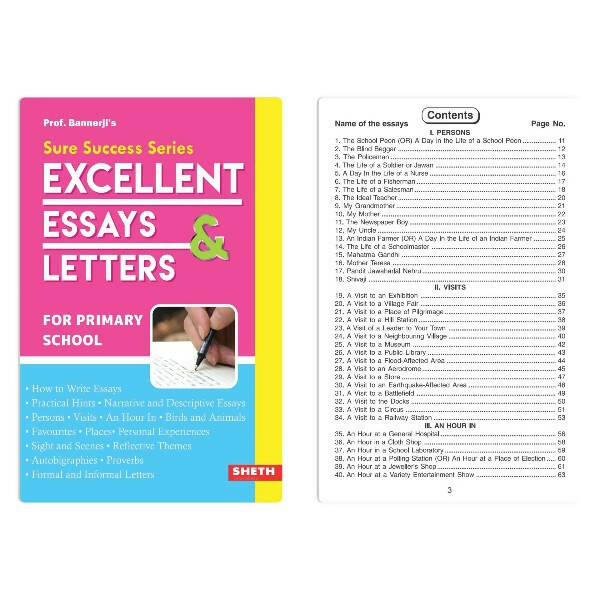Prof. Bannerji's Sure Success Excellent Essays And Letters for Primary School | Age 7-15 years - Distacart