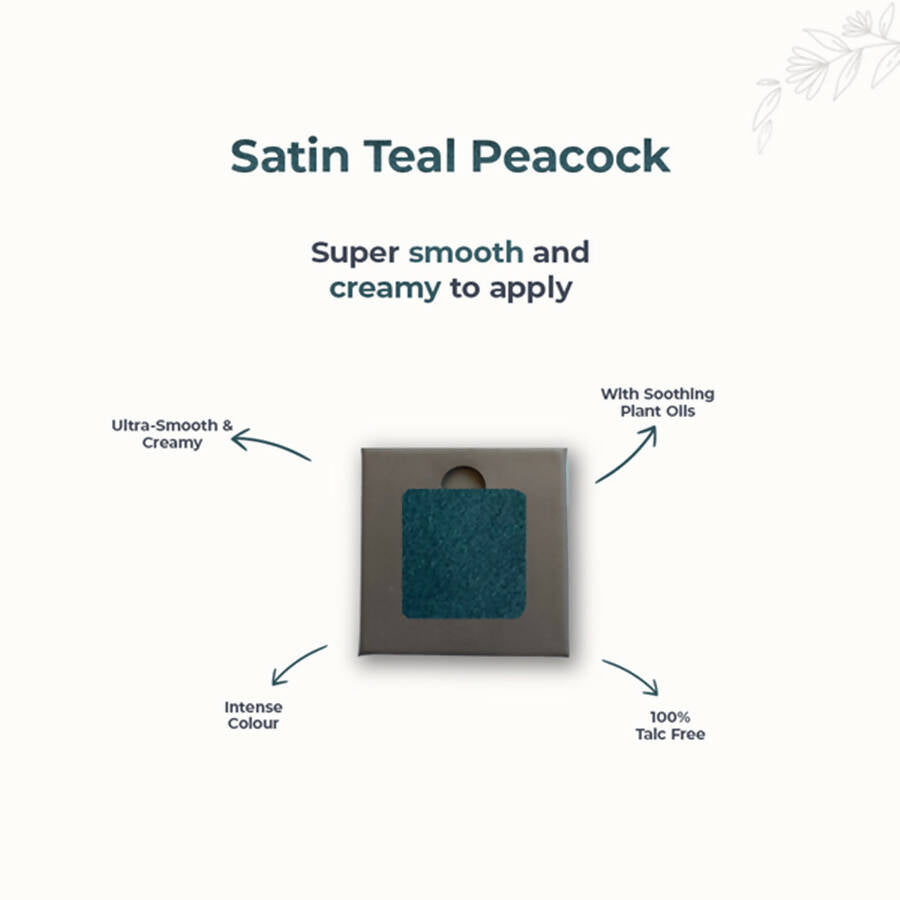 Disguise Satin Smooth Eyeshadow Squares - Satin Teal Peacock 215 - Distacart