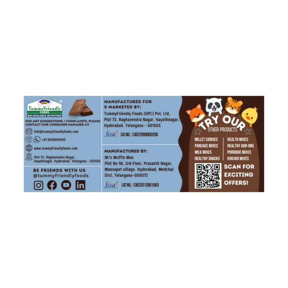 TummyFriendly Foods Oats & Chocolate Millet Cookies - Distacart
