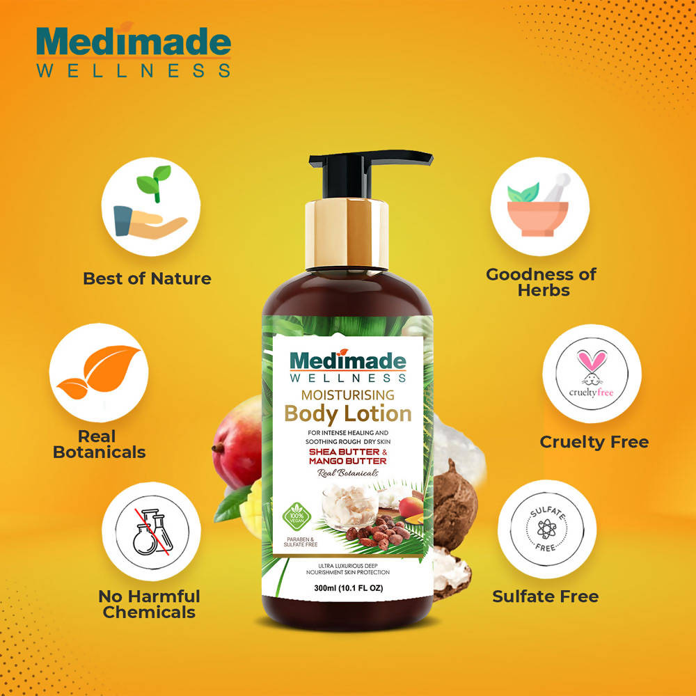 Medimade Wellness Moisturising Body Lotion With Shea Butter & Mango Butter - Distacart
