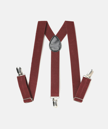Manet Boys Solid Suspenders - Maroon - Distacart