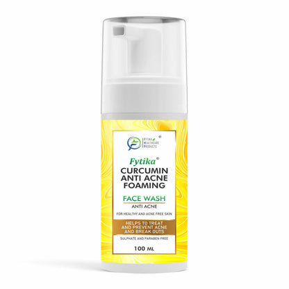 Fytika Curcumin Anti-Acne Foaming Face Wash with Honey & Tulsi - Distacart