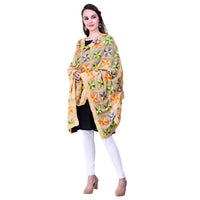 Thumbnail for SWI Stylish Women's Embroidered Phulkari Chiffon Beige Dupatta